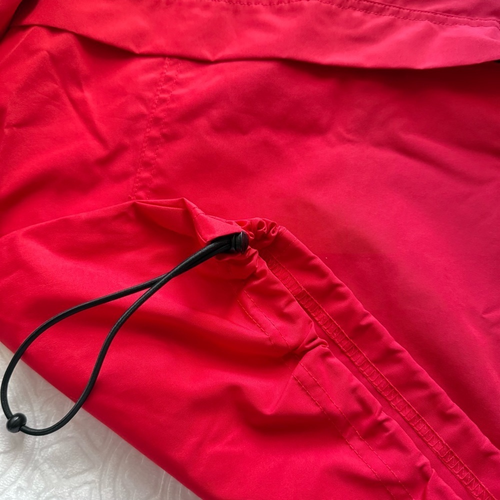 Champion Red Half Zip Windbreaker Jacket L Lightweight Hooded Pullover CC Logo - Picture 4 of 14